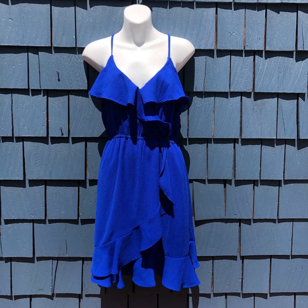 Blue ruffle dress